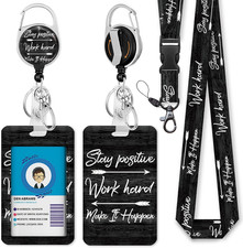 Giancomics ID Badge Holder with Lanyard Retractable Badge Reel Teacher Work