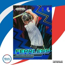 2024 Prizm LIV Golf Jinichiro Kozuma Fearless Blue Prizms 16/99 Iron Heads GC