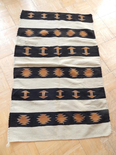 ANTIQUE / VINTAGE NAVAJO INDIAN RUG / DOUBLE SADDLE BLANKET CHINLE - NICE COLORS