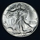1946-D Walking Liberty Half Dollar. Lustrous BU