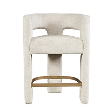 Gwen Modern Luxury Jacquard Fabric Upholstered Sculpture Counter Stool