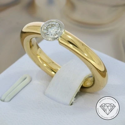 Wert 3850,- Original MEISTER Solitär Brillant Ring 0,27 ct 750 / 18 Kt Gold xxyy - Bild 1 von 4