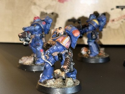 Warhammer 40K Space Marines: 5x Infernus Squad Painted Ultramarines