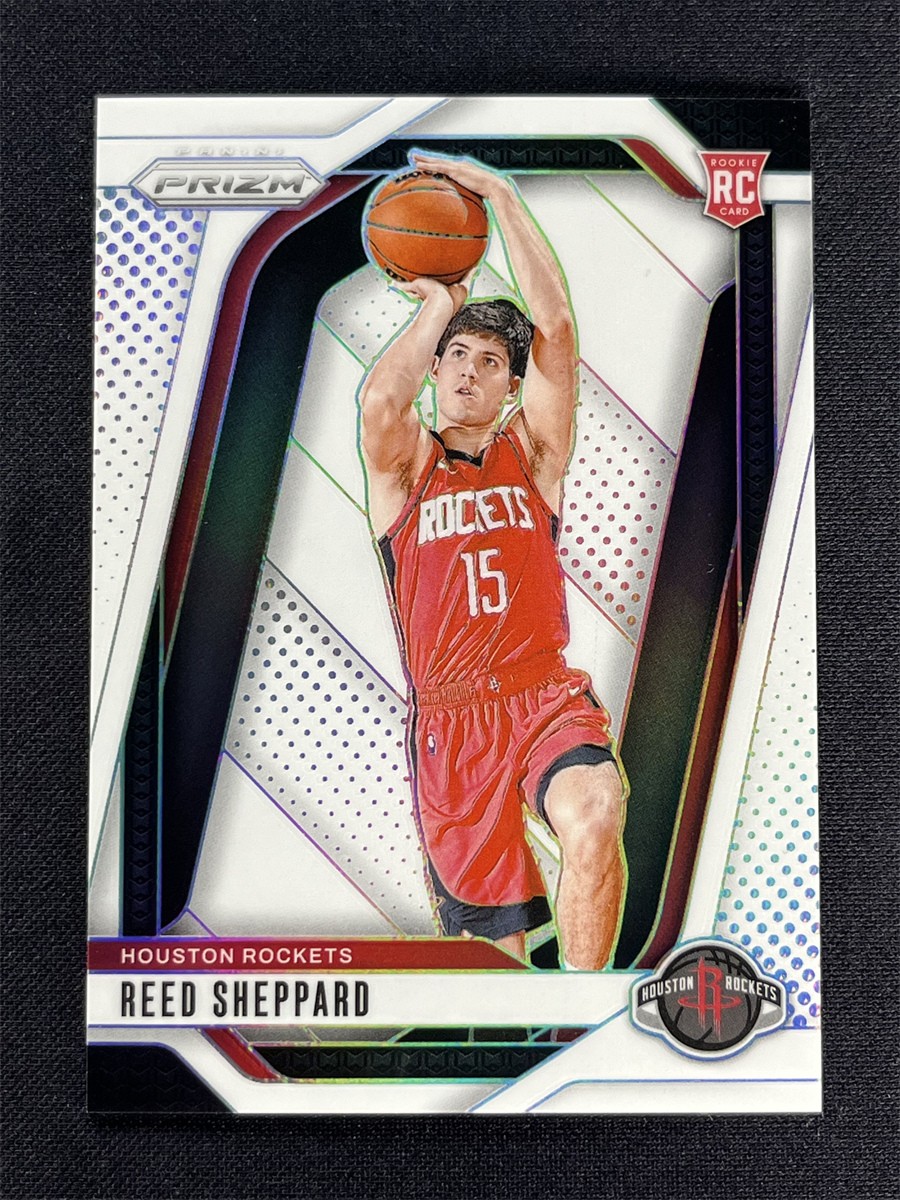 2024-25 Panini Prizm Reed Sheppard #268 White Prizm Rookie RC Rockets /175