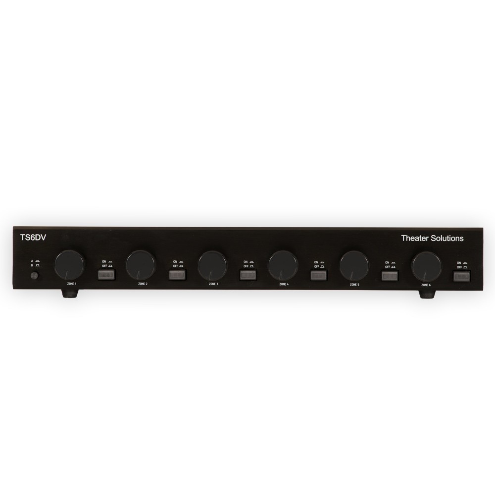 Theater Solutions TS6DV Dual Input 6 Zone Speaker Selector Box Volume Controls