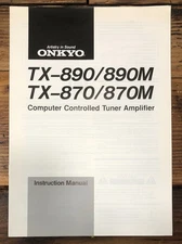 Onkyo TX-870 TX-890  Receiver Owners / User Manual *Original*
