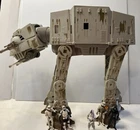 1997 Star Wars  AT AT Walker muddy feet AND 5 ACTION FIGURES Working See Video