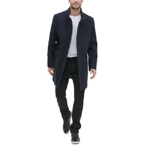 Kenneth cole new york men's single breasted wool walker clearance coat