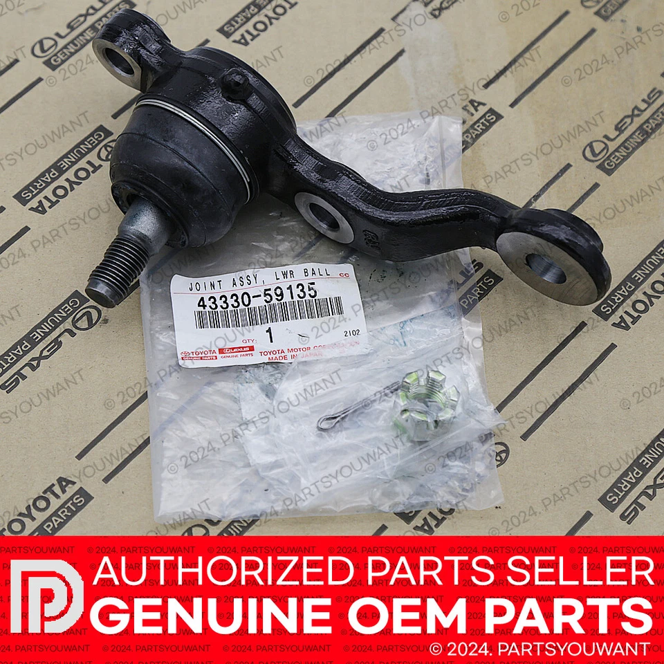 GENUINE Lexus 01-05 IS300 OEM 43340-59135 + 43330-59135 Front Lower Ball Joints - Image 4 of 4
