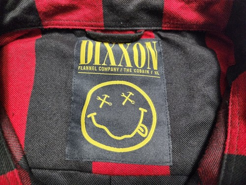 DIXXON Mens XL Flannel The Cobain Nirvana Red Black Button Front Shirt - Picture 14 of 24
