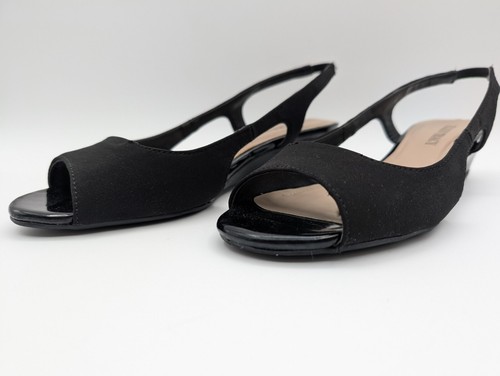 Shoes, Sandals, Woman's\Girls Ellen Tracy Size 6M Black Barely Worn - Picture 5 of 14