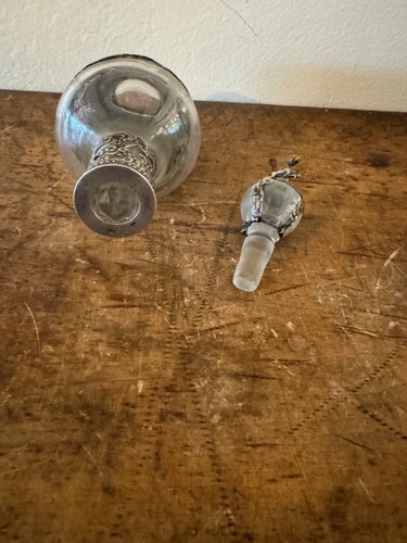 Antique HOLLAND STERLING SILVER OVERLAY DECANTER C1850 - Picture 14 of 14