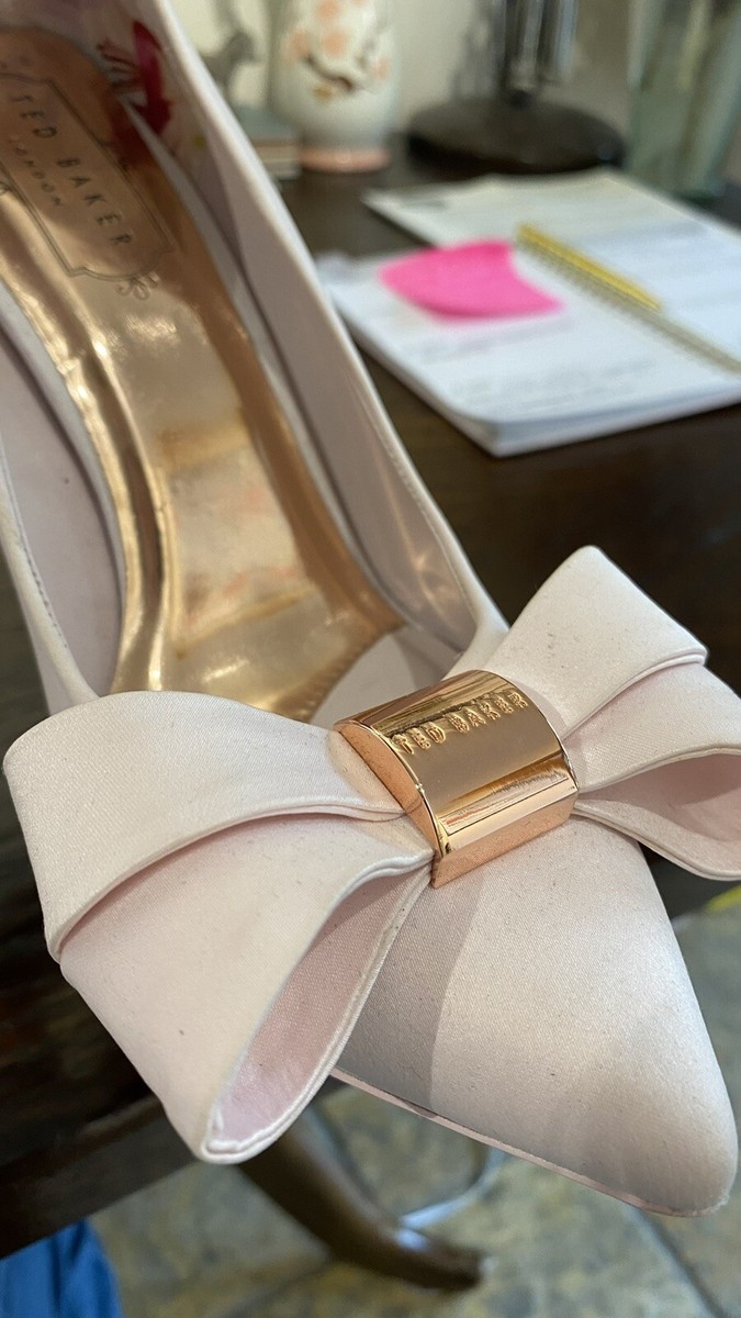 Ted Baker Pink Ichlibi Bow Detail Court Evening Shoes/Heels Eu36 races  ladies