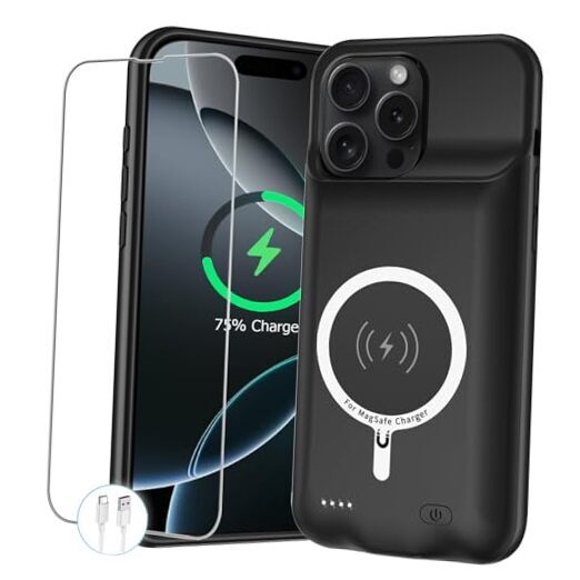 Battery Case for iPhone 16 Pro, 10000mAh Portable Protective Charging Case
