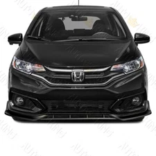 FIT 2018-2021 HONDA FIT PAINTED BLACK 3PCS FRONT BUMPER BODY KIT SPOILER LIP