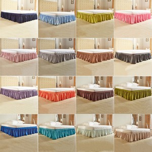 Wrap Around Bed Skirts Drop Solid Color Elastic Bed Skirt ...
