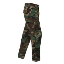 WOODLAND CAMOFLAGE MENS ROTHCO 5947 BDU PANTS 100 COTTON RIP-STOP CARGO XS- 4X