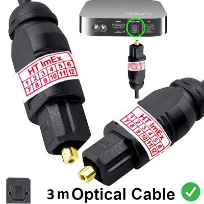 3m Digital Audio Optisches Toslink Kabel für Majority Bowfell Kompakte Bluetooth