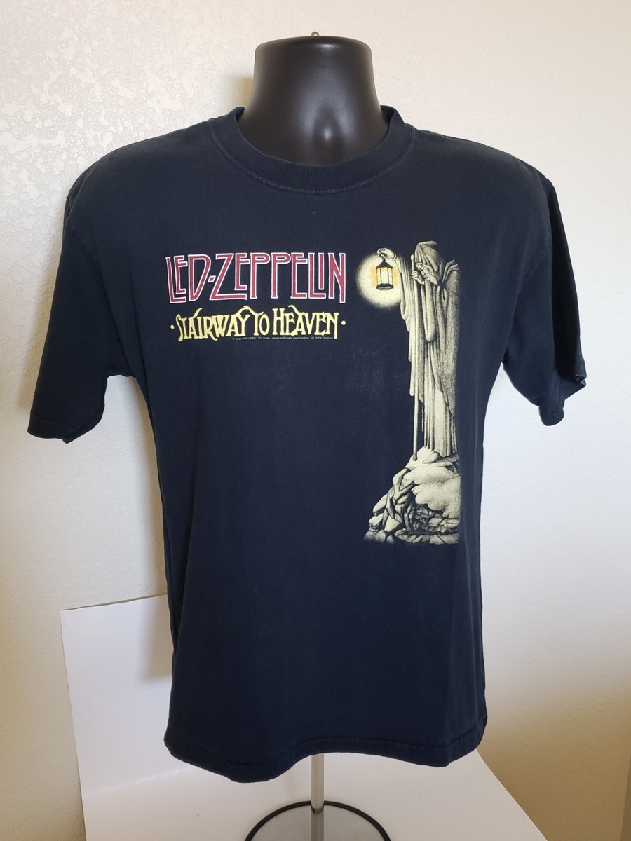 2005 Led Zeppelin Stairway To Heaven Band T-Shirt with Lyrics Size 