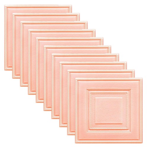 Decorative Products 3D Wall Sticker Soft Foam Panels Tile Stone Yellow