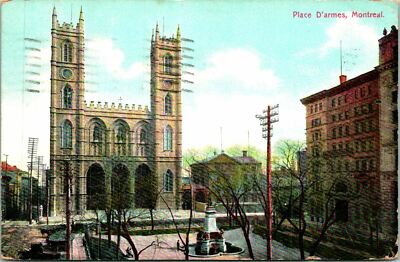 Montreal Canada Place D'armes Postcard Used (27791)