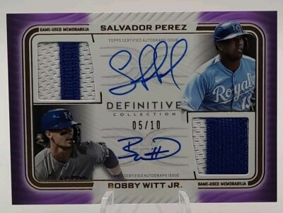2023 Topps Definitive - Bobby Witt Jr / Salvador Perez Dual 
