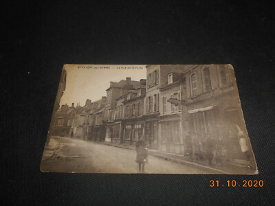 F-80230 St. Valery s. Somme 1. Weltkrieg 1916 La rue de la Ferte zerstört Person