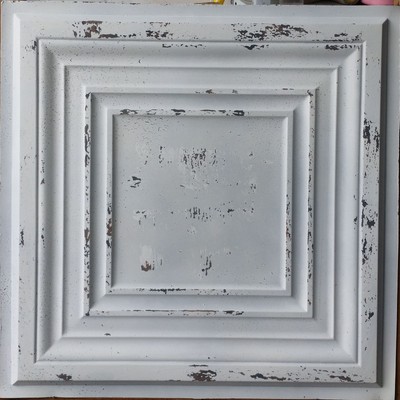 Ceiling Tiles Faux Tin Distressed Crack White Black Ceiling Panel
