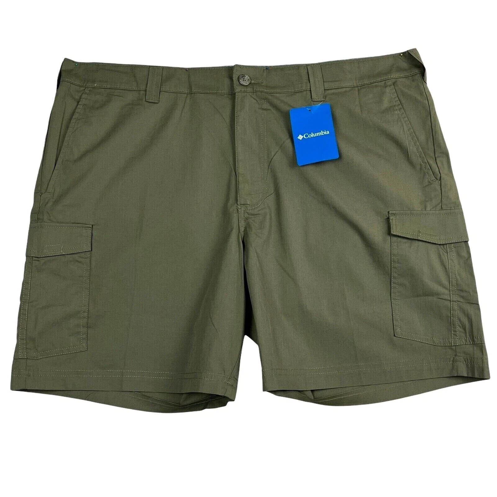 Columbia Mens Outdoor Trail Cargo Shorts Size 42-44 X 8 Olive Green Breathable