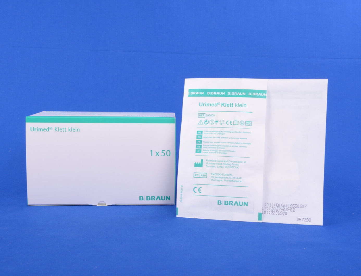 50x URIMED Klett klein Universalbefestigung Katheter, PEG, Sonden B.Braun 292600