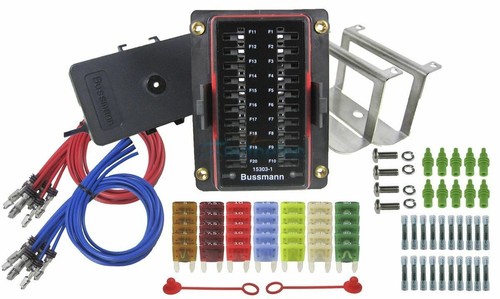 Prolec 20 Way Fuse Block Box Holder Kit Mini Blade Caravan Dual Battery 12V - Picture 2 of 5