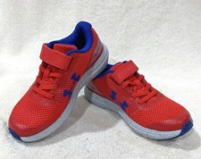 Under Armour UA BPS Surge RN AC Red/Blue/Gray Boy's Sneakers - Size 11K NWB