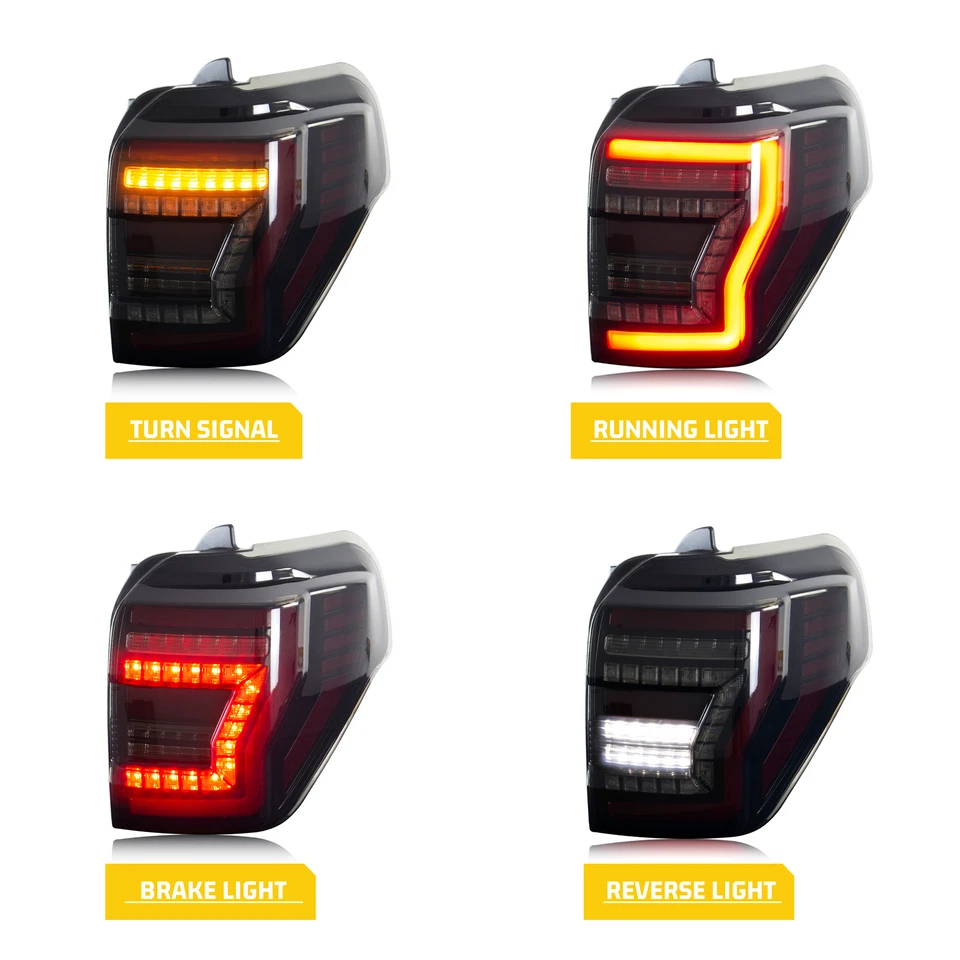 Светодиодные задние фонари для Toyota 4Runner 2010-2024 анимационные последовательные задние фонари - Изображение 4 из 4