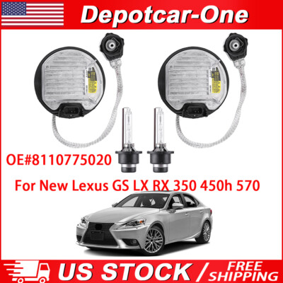 2PCS HID Xenon Headlight Ballast & D4S Bulb 85967-45010 for Toyota Lexus Subaru