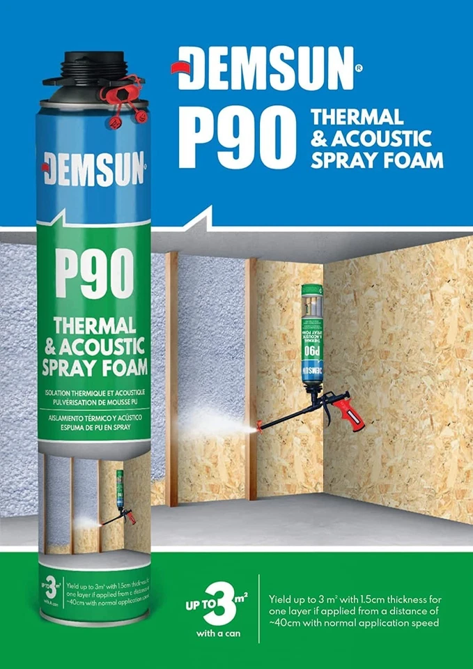 Demsun P90 Thermcoat Insulation & Acoustic Polyurethane Spray Foam - Box of 12 - Image 4 of 4