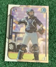 AUSTIN HEDGES - 2015 BOWMAN CHROME ROOKIE CARD # 188 - PADRES - GUARDIANS - MLB. rookie card picture