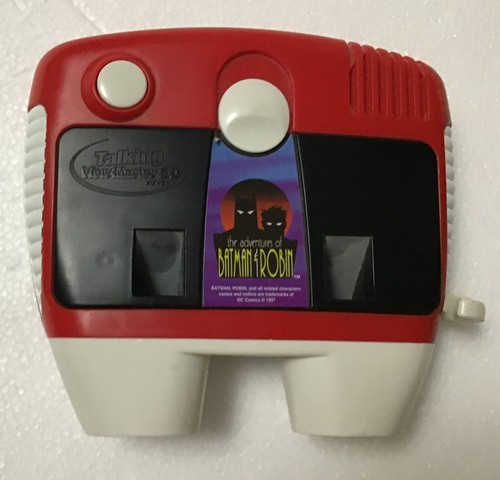 Tyco Talking View-Master 3D Batman and Robin talking cartridge; viewer is broken