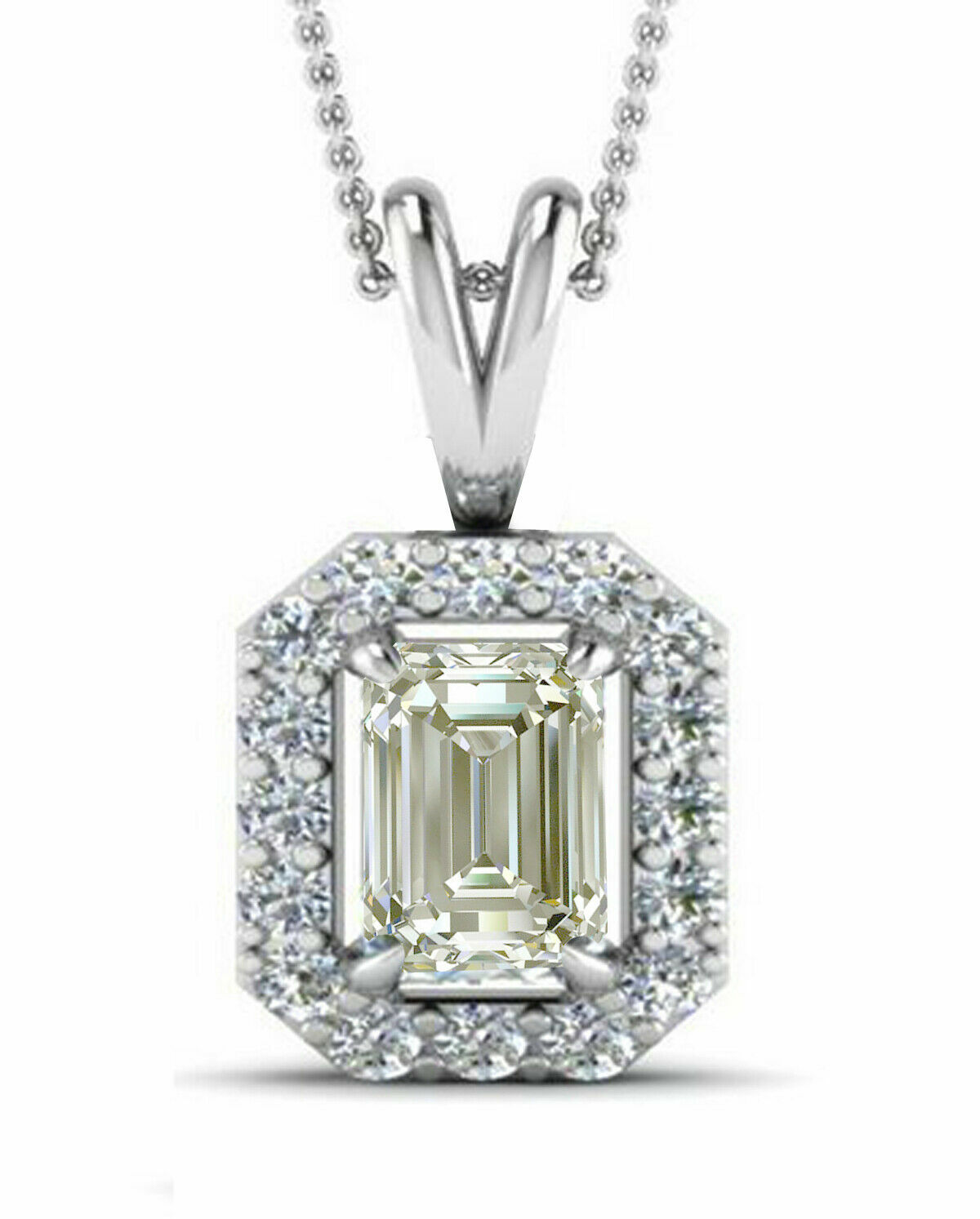 Pendentif argent 925 de haute joaillerie orné de citrine et moissanites