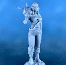 Resin Tabletop construction worker girl. Toy Soldiers Miniature 80  