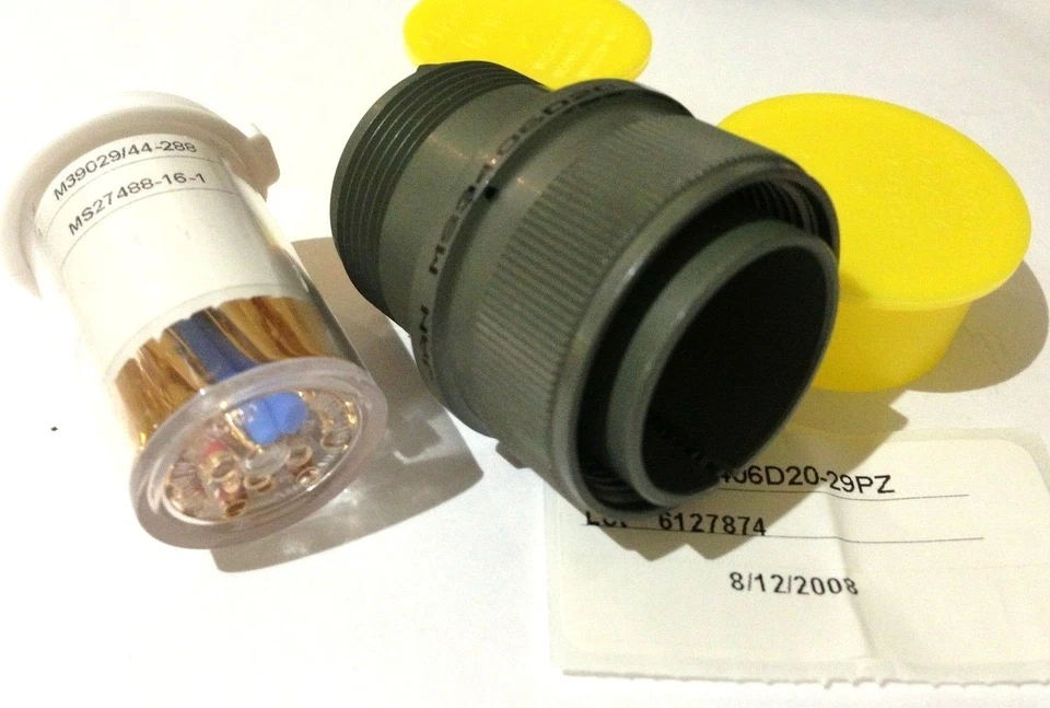 JAN MS3406D20-29PZ Mil-Spec Connector + Contacts + Extractors - Image 2 of 3