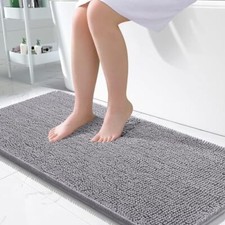 Bathroom Rugs 47x24 Extra Soft Absorbent Chenille Bath Rugs Non-Slip Dry Quic...