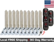 10x New Replacement Remote Key Fob Uncut Insert Blade For Select Honda Vehicles