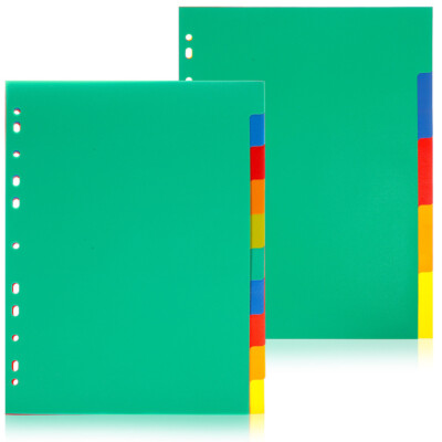 15pcs File Dividers Section Index Dividers Category Page Tab Indexing Cards