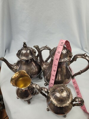 【Wilcox】 コーヒーセット 3点【シルバープレート】 Vintage Wilcox Joanne International Silver Plate Coffee and Tea