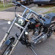 8" Rise T-Bar Handlebar Drag Bar For 1996-2024 Harley Dyna Softail Sportster XL