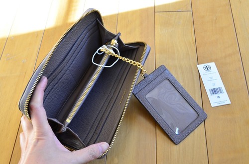 Tory Burch Britten Zip Continental Wallet Portobello Color - Picture 8 of 9