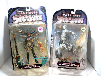 Spawn Dark Ages Ultra-Action Figures: The Raider Figure & The Skull Queen. 1998.
