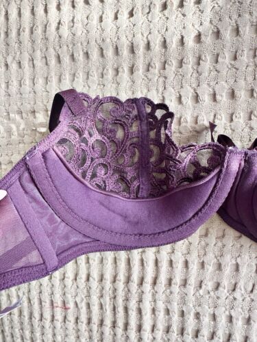 Vintage Victoria’s Secret 2003 Size 34C Purple Lace Balconette Bra Lingerie - Picture 6 of 6