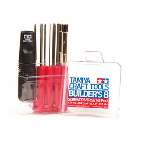 TAMIYA 74023 Builder's 8pcs Screwdriver Set PLASTIC MODEL KIT CRAFT TOOLS