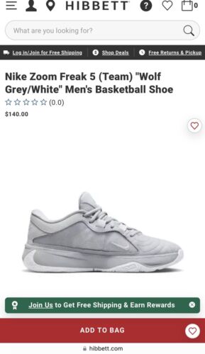 50+% OFF Men's 9.5 Nike Zoom Freak 5 TB Wolf Grey White Basketball Giannis Shoes - Picture 4 of 24